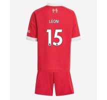 Liverpool Giovanni Leoni #15 Koszulka Podstawowa dzieci 2025-26 Krótki Rękaw (+ krótkie spodenki)